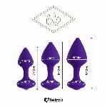 Набір силіконових анальних пробок FeelzToys - Bibi Butt Plug Set 3 pcs Purple - мініатюра 2