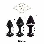 Набір силіконових анальних пробок FeelzToys - Bibi Butt Plug Set 3 pcs Black - мініатюра 6