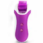 Стимулятор з імітацією оральних пестощів FeelzToys - Clitella Oral Clitoral Stimulator Purple - мініатюра 7