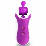Стимулятор з імітацією оральних пестощів FeelzToys - Clitella Oral Clitoral Stimulator Purple - мініатюра 5