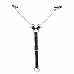 Затискачі для сосків з фіксацією на пенісі Art of Sex – Nipple Clamps for Men, екошкіра - мініатюра 2