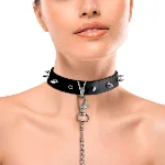 Нашийник з шипами та повідцем Art of Sex - Collar Spikes and Leash - мініатюра 1