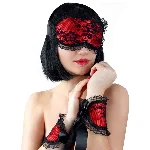 Мереживна маска на очі з наручниками Art of Sex – Mask and Handcuffs - мініатюра 1