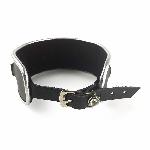 Ошейник из натуральной кожи со стразами и кольцом Art of Sex -  Collar Ring - мініатюра 3