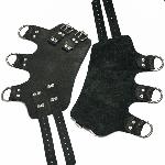 Поножі-манжети для підвісу за ноги Art of Sex – Leg Cuffs For Suspension, чорні, натуральна шкіра - мініатюра 2