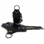 Манжети для підвісу за руки Art of Sex – Kinky Hand Cuffs For Suspension, чорні, натуральна шкіра - мініатюра 6