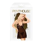 Мінісукня з мереживним ліфом та стрінгами Penthouse - Bedtime Story Black L/XL - мініатюра 4