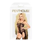 Бодістокінг з імітацією панчох Penthouse - Bomb Squad Black XL - мініатюра 4