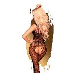 Бодістокінг з доступом до попки Penthouse - Dirty mind black XL - мініатюра 3