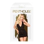Міні-сукня з відкритою спиною та стрінгами Penthouse - Earth-Shaker Black L/XL - мініатюра 2
