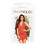 Мінісукня з відкритою спиною та стрінгами Penthouse - Earth-Shaker Red S/M - мініатюра 4