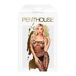 Бодістокінг з панчохами та геометричним малюнком Penthouse - Firecracker Black XL - мініатюра 2