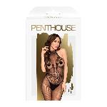 Бодістокінг з високим мереживним коміром Penthouse - First Lady Black XL - мініатюра 2
