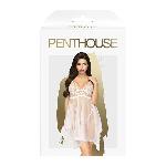 Бебі-дол з ажурним бралетом та асиметричним подолом Penthouse - Naughty Doll White S/M - мініатюра 3
