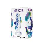 Прозорий фалоімітатор Alive Jelly Dildo Majestic, TPE, присоска, діаметр 3,7 см, довжина 14,7 см - мініатюра 2