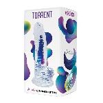 Прозорий фалоімітатор Alive Jelly Dildo Torrent, ТПЕ, присоска, діаметр 4.5см, довжина 20,6см - мініатюра 2