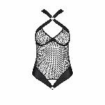 Сітчастий боді з халтером Passion Amanda Body L/XL, black - мініатюра 4