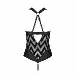 Сітчастий боді з халтером та ритмічним малюнком Passion Hima Body L/XL, black - мініатюра 3