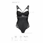 Боді з еко-шкіри та мережива Passion LOONA BODY XXL/XXXL, black - мініатюра 2