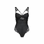 Боді з еко-шкіри та мережива Passion LOONA BODY XXL/XXXL, black - мініатюра 4