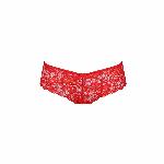 Трусики-бразиліана з квіткового мережива Passion RAJA THONG L/XL, red - мініатюра 3