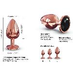 Металева анальна пробка із прикрасою у вигляді кристалу Dorcel - Diamond Plug L - мініатюра 3