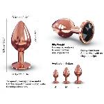 Металева анальна пробка із прикрасою у вигляді кристалу Dorcel - Diamond Plug M - мініатюра 4