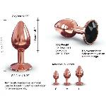 Металева анальна пробка із прикрасою у вигляді кристалу Dorcel - Diamond Plug Rose Gold S - мініатюра 3