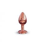 Металева анальна пробка із прикрасою у вигляді кристалу Dorcel - Diamond Plug Rose Gold S - мініатюра 2