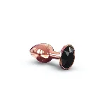 Металева анальна пробка із прикрасою у вигляді кристалу Dorcel - Diamond Plug Rose Gold S - мініатюра 1