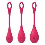 Набір йоні намистин Satisfyer Yoni Power 1 Red, діаметр 2-2,5-3см, вага 22-46-74гр - мініатюра 4