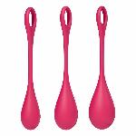 Набір йоні намистин Satisfyer Yoni Power 1 Red, діаметр 2-2,5-3см, вага 22-46-74гр - мініатюра 3