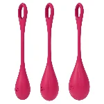 Набір йоні намистин Satisfyer Yoni Power 1 Red, діаметр 2-2,5-3см, вага 22-46-74гр - мініатюра 1