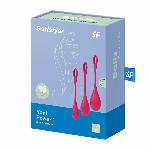 Набір йоні намистин Satisfyer Yoni Power 1 Red, діаметр 2-2,5-3см, вага 22-46-74гр - мініатюра 5