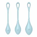 Набір йоні намистин Satisfyer Yoni Power 2 Light Blue, диаметр 2-2,5-3см, вес 22-44-73гр - мініатюра 2