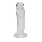 Прозорий фалоімітатор Alive Jelly Dildo Empire, ТПЕ, присоска, діаметр 4,3см, довжина 19,3см - мініатюра 1