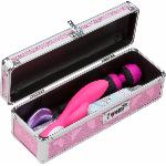 Кейс для зберігання секс-іграшок BMS Factory - The Toy Chest Lokable Vibrator Case Pink з кодовим за - мініатюра 2