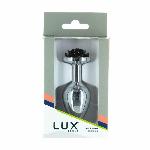 Металева анальна пробка Lux Active з трояндою - Rose Anal Plug - Black, віброкуля в подарунок - мініатюра 5