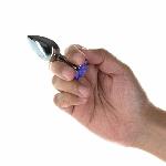 Металева анальна пробка Lux Active з трояндою - Rose Anal Plug - Purple, віброкуля в подарунок - мініатюра 4