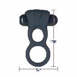 Подвійне ерекційне кільце з вібрацією Lux Active-Triad - Vibrating Dual Cock Ring, пульт ДК - мініатюра 9