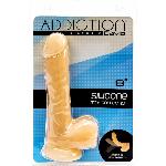 Фалоімітатор із пам’яттю форми, на присосці ADDICTION — DAVID 8″ Silicone Dong, віброкуля в подаруно - мініатюра 4