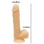 Фалоімітатор із пам’яттю форми, на присосці ADDICTION — DAVID 8″ Silicone Dong, віброкуля в подаруно - мініатюра 5