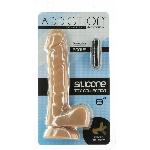 Гнучкий фалоімітатор на присосці ADDICTION — ANDREW 8″ Silicone Dong — Caramel, віброкуля в подаруно - мініатюра 5