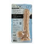 Гнучкий фалоімітатор на присосці ADDICTION — ANDREW 8″ Silicone Dong — Caramel, віброкуля в подаруно - мініатюра 6
