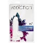 Прозорий фалоімітатор на присосці ADDICTION — Clear Dildo with Balls 6″, віброкуля в подарунок - мініатюра 3