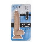 Реалістичний фалоімітатор на присосці ADDICTION — Mark 7,5″ Dildo With Balls, Beige - мініатюра 2