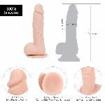 Реалістичний фалоімітатор на присосці ADDICTION — Mark 7,5″ Dildo With Balls, Beige - мініатюра 3