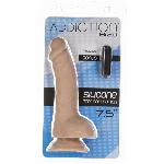 Вигнутий фалоімітатор на присосці ADDICTION — BRAD 7,5″ Dildo With Balls, Beige - мініатюра 4
