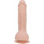 Вигнутий фалоімітатор на присосці ADDICTION — BRAD 7,5″ Dildo With Balls, Beige - мініатюра 5