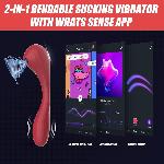 Вакуумний вагінально-кліторальний стимулятор Magic Motion Bobi Red, керування зі смартфона - мініатюра 3